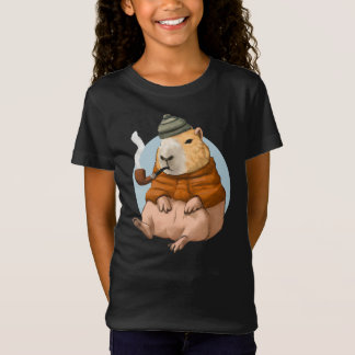 T-Shirt Capybara fumer un tuyau dans le froid