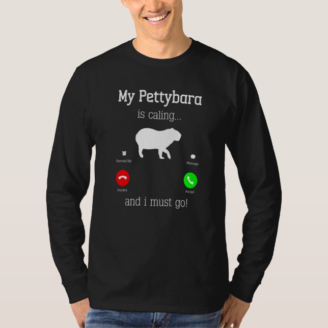 T-shirt Capybara Giant Rodent For Pettybara (Devant)
