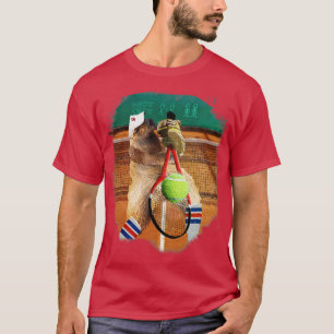 T-shirt Capybara Jouer Au Tennis 1