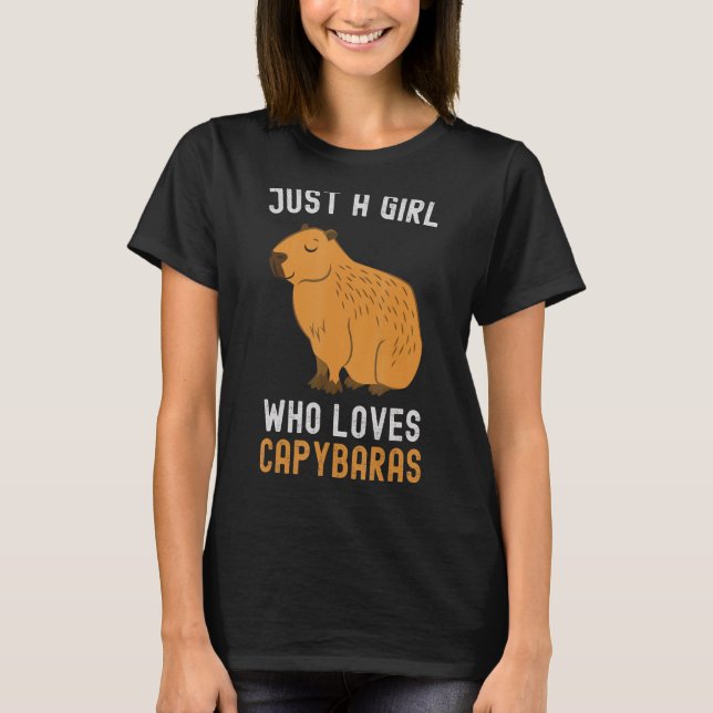 T-shirt Capybara Juste Une Fille Qui Aime Les Capybaras Po (Devant)