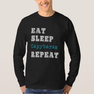 T-shirt Capybara Love Mange Sleep Répéter Capybaras