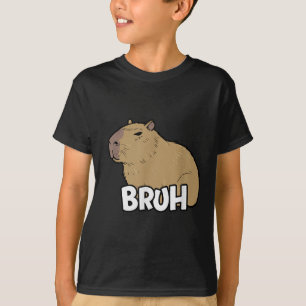 T-shirt Capybara Mème Dit Bruh Avec Capybara Boys Girls