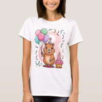 T-shirt Capybara pour filles de 8 ans pour une fêt