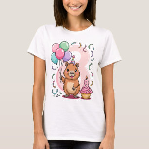 T-shirt Capybara pour filles de 8 ans pour une fêt