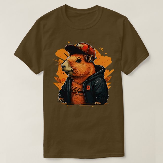 T-shirt Capybara Rapper 1 (Design devant)