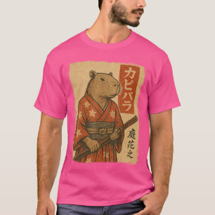 T-shirt Capybara Samouraï rétro