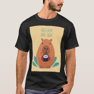 T-shirt Capybara tenant des sushis