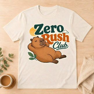 T-Shirt Capybara Zero Rush Club Relâché Rétro