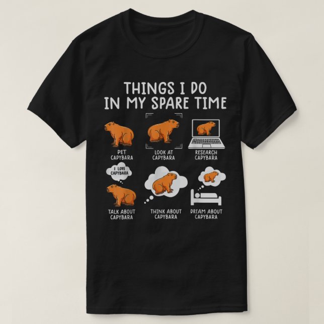 T-shirt Capybaras Drôle Capibara Rodent Que Je Fais Dans M (Design devant)