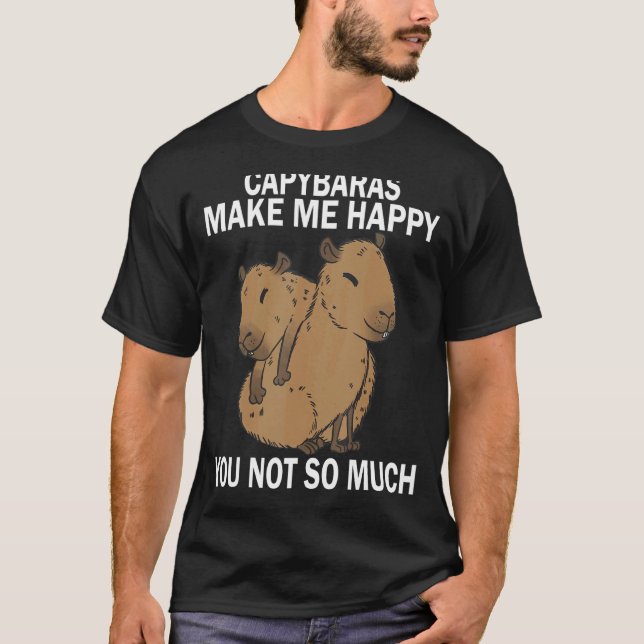 T-shirt Capybaras Rends-moi heureux, pas tant de Pig d'Eau (Devant)