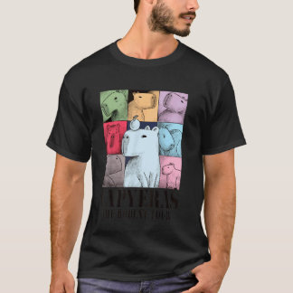 T-shirt Capyeras Funny Cute Capybara Couleur Concert Tour