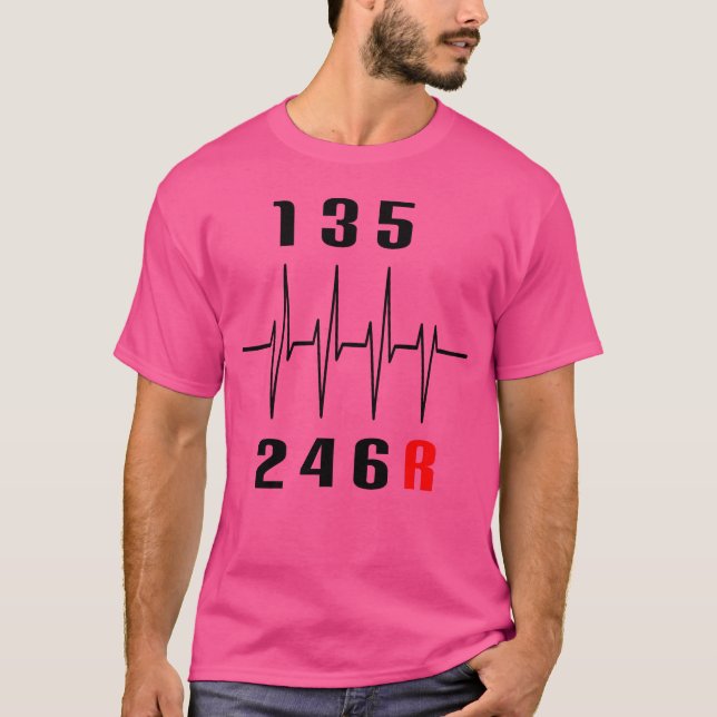 T-shirt Car Guy Race Car Manual Stick Shift Gift Idea girl (Devant)
