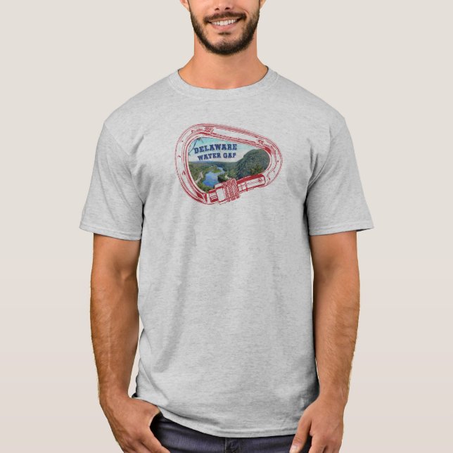 T-shirt Carabiner de l'Escalade de Gap d'eau du Delaware (Devant)