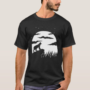 T-shirt Caracal Wild Moon Galaxy Nuit Caracal Chat Lynx Wi