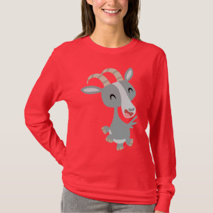 T-shirt caracolant de femmes de chèvre de bande