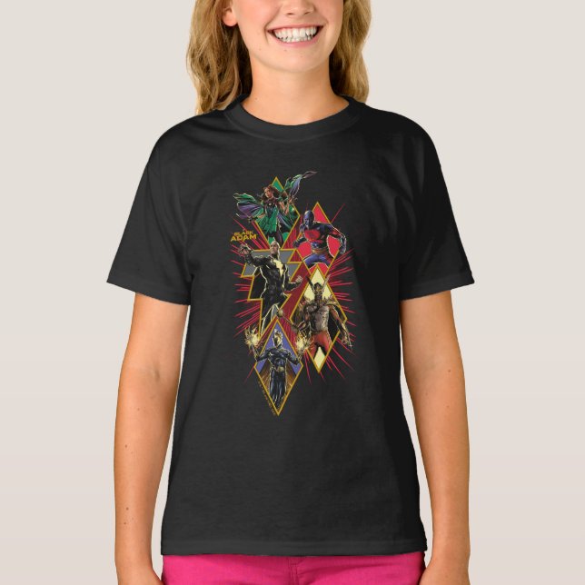 T-shirt Caractère Adam noir Diamètre Burst Graphic (Devant)