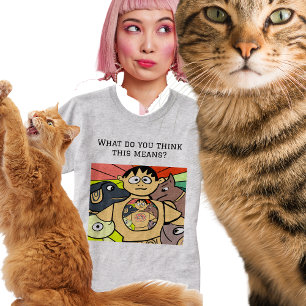 T-shirt Caractère curieux et animaux lunaires