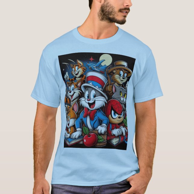 T-shirt Caractère de dessin classique (Devant)
