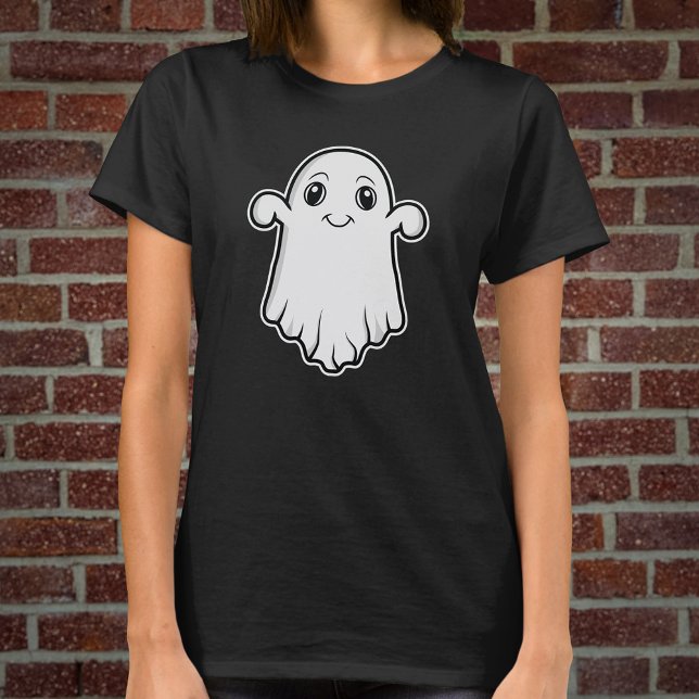 T-shirt Caractère de dessin de fantôme adorable Halloween  (Ideal design for Halloween time, for example.)