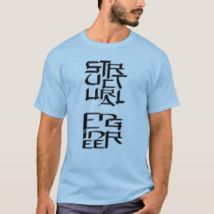 T-shirt Caractère de l'ingénieur structurel
