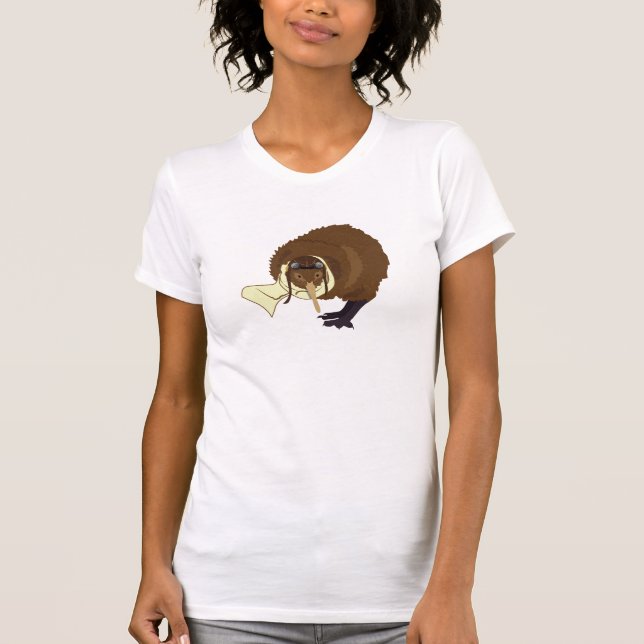 T-shirt caractères de livre de comparaison de kiwi (Devant)