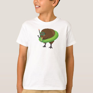 T-shirt caractères de livre de comparaison de kiwi