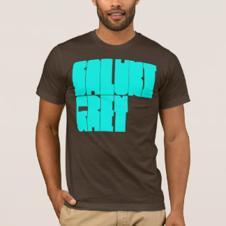 T-shirt Caractères gras cyan gris de Saluki