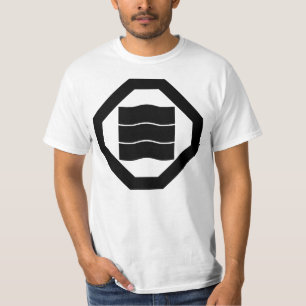 T-shirt Caractères kanji en forme de vague pour trois sur 