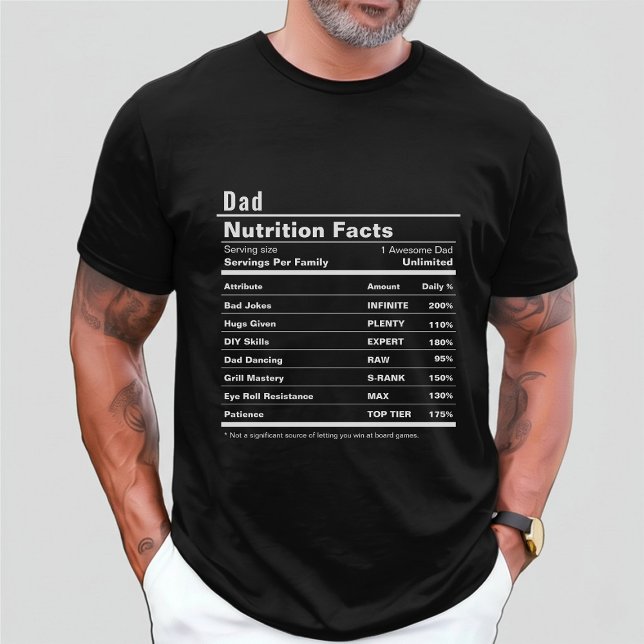 T-shirt Caractéristiques amusantes Personnalisé Papa Fête  (Créateur téléchargé)
