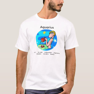 T-shirt Caractéristiques Aquarius personnalisables Carton