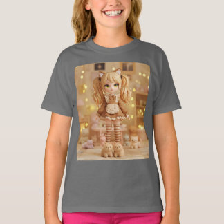 T-shirt Caramel Kitten Kawaii Doll