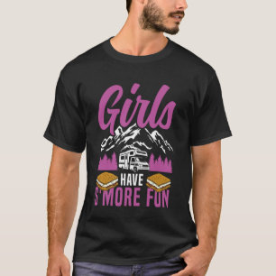 T-shirt Caravane Camping Rétro Feu de Camp S'more Blague F
