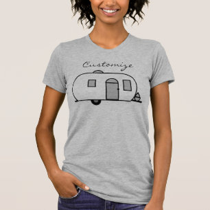 T-shirt caravane vintage classique arrondie