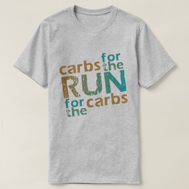 T-shirt Carbes de coureur pour la course * RUN pour les ca (Design devant)