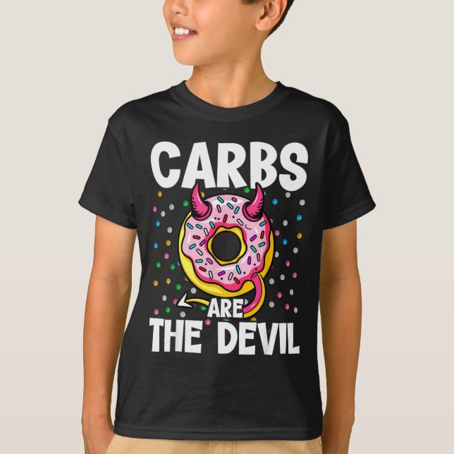 T-shirt Carbs Are The Devil Funny Donut Diet New Year's Re (Devant)