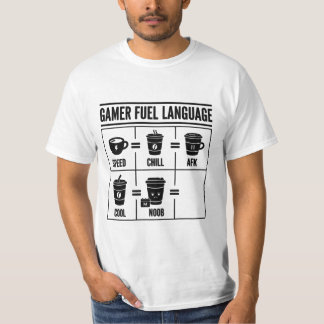 T-shirt Carburant de joueur Langage Drôle Café Infographie