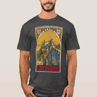 T-shirt Carcassone France Vintage France Voyage Po