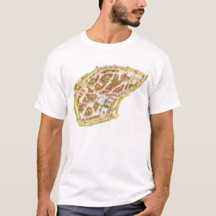 T-shirt Carcassonne France. Vue aérienne