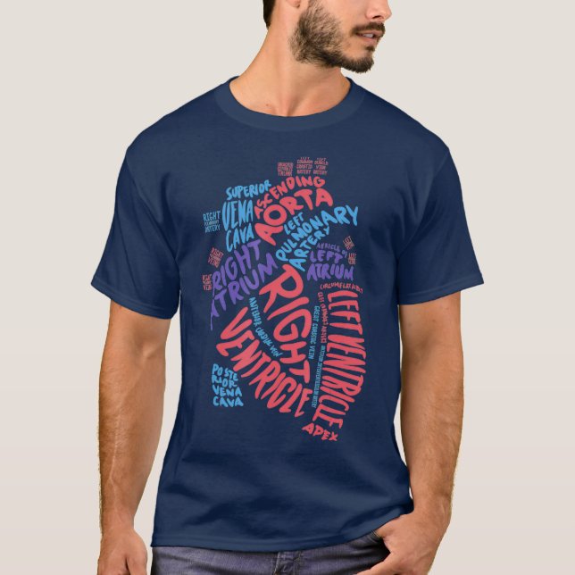 T-shirt Cardiac Infirmière Anatomique Cardiologie Coeur Ca (Devant)