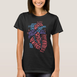 T-shirt Cardiac Infirmière Cardiologie cardiaque Anatomiqu