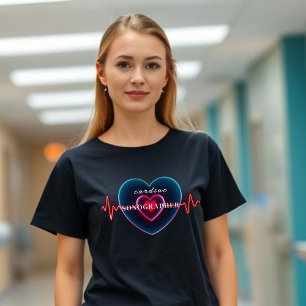 T-shirt Cardiac Sonographer Echo Tech Bouton