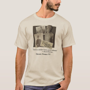 T-shirt Cardiff Giant avec David Hannum Citation Long Slee