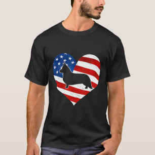 T-shirt Cardigan drapeau américain imprimé Corgi gallois 4