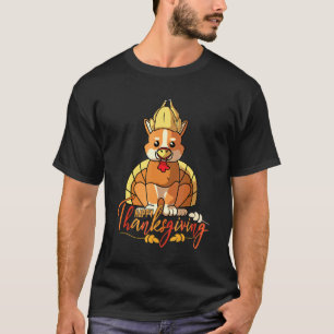 T-shirt Cardigan Welsh Corgi Chien Joyeux Thanksgiving