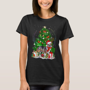 T-shirt Cardigan Welsh Corgi Christmas Tree Light Pyjama D