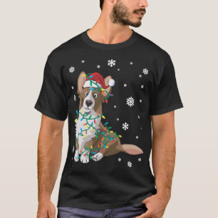 T-shirt Cardigan Welsh Corgi Enveloppé Dans Les Lumières D