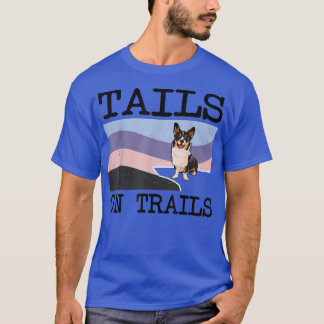 T-shirt Cardigan Welsh Corgi Tails Sur Les Sentiers Drôle 