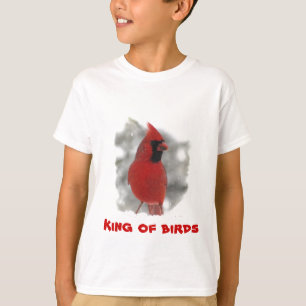 T-shirt Cardinal d'enfants - roi des oiseaux
