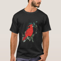 Cardinal nordique Oiseau rouge sur branche d'arbre