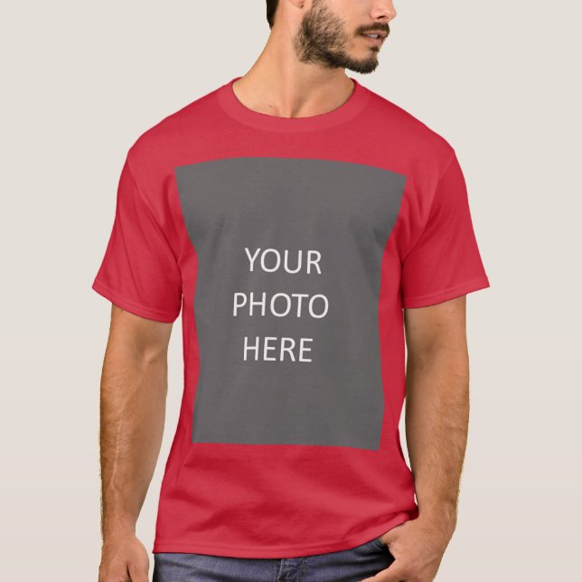 T-shirt Cardinal Red Ajouter Votre Image Photo (Devant)